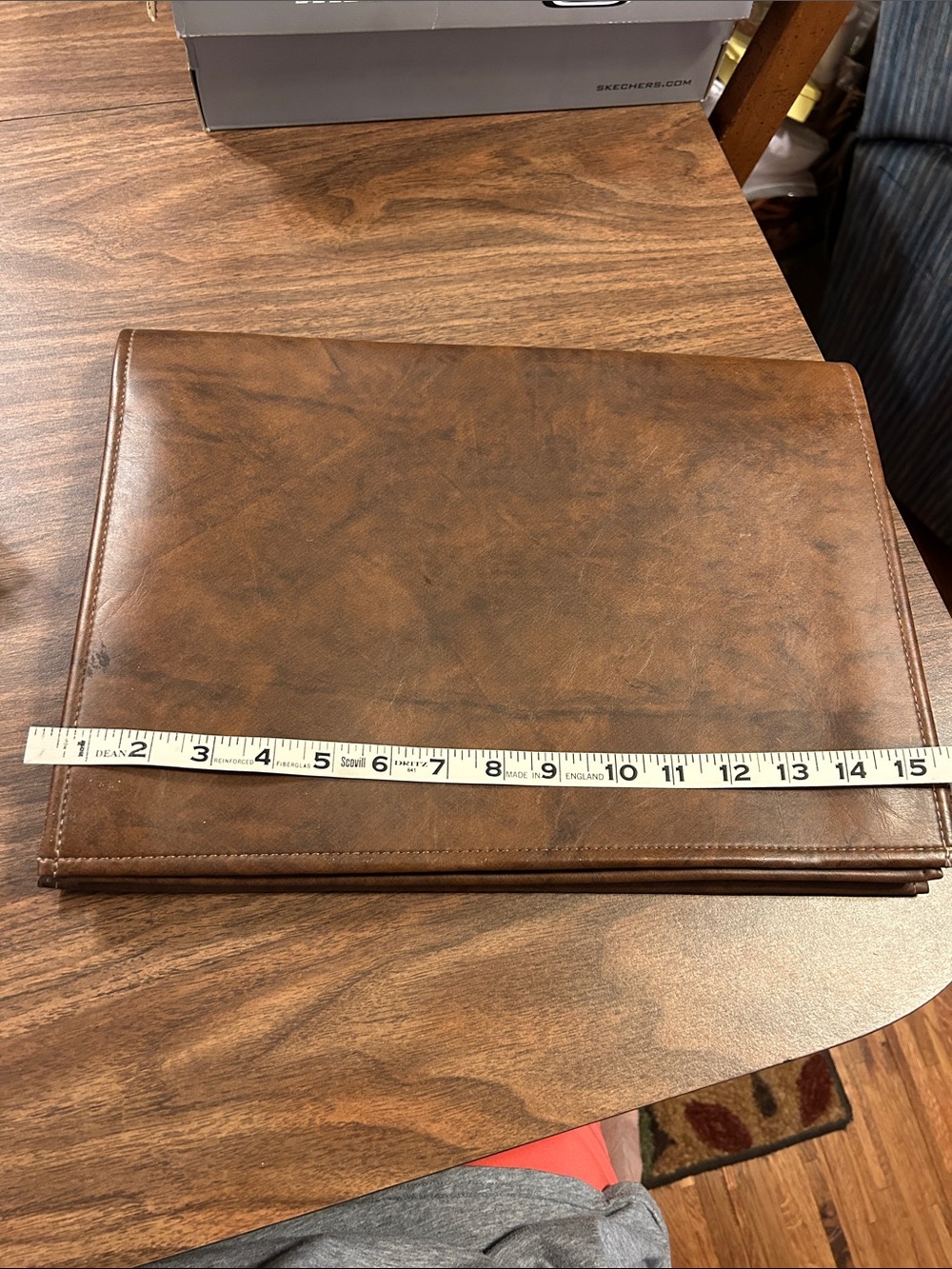 Faux Leather Brown Storage Portfolio - Home Accents